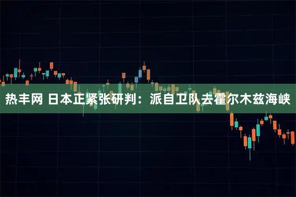 热丰网 日本正紧张研判：派自卫队去霍尔木兹海峡