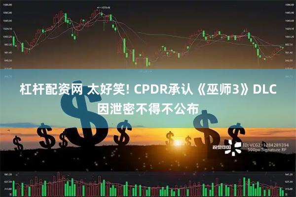 杠杆配资网 太好笑! CPDR承认《巫师3》DLC因泄密不得不公布