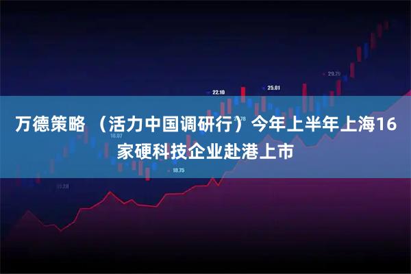 万德策略 (活力中国调研行)今年上半年上海16家硬科技企业赴港上市
